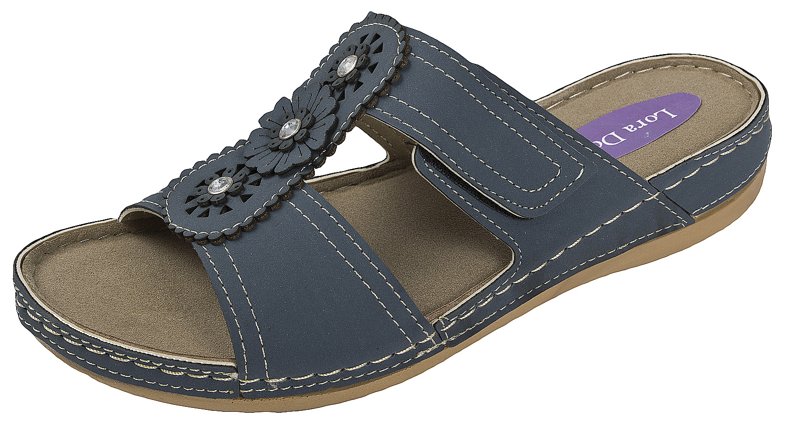 Womens Low Wedge Comfort Sandals Strappy Mules Ladies Summer Wedges